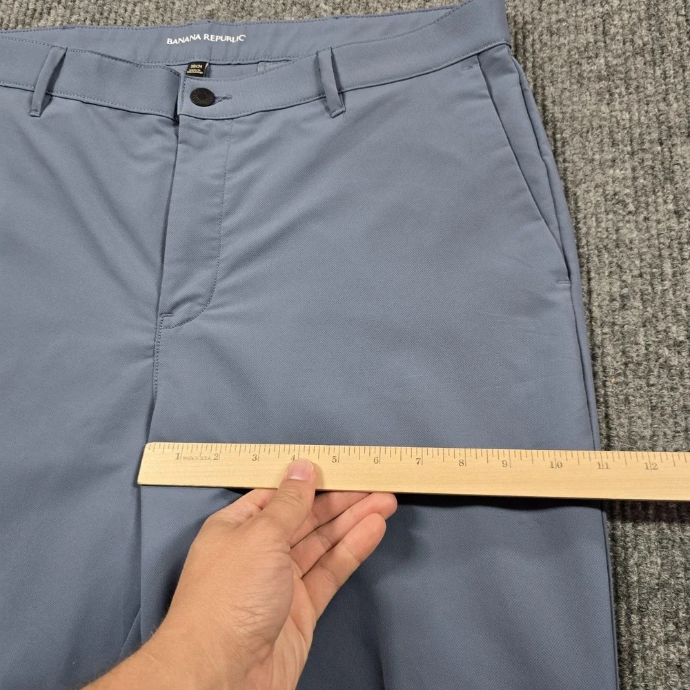 Banana‎ Republic Pants Mens 38x34 Blue Polyester Chino Straight Stretch Office
